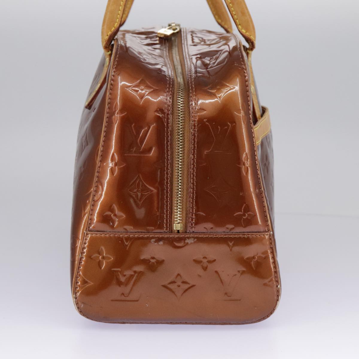 LOUIS VUITTON  Vernis Tompkins Square Hand Bag Bronze M91103 LV bs19348