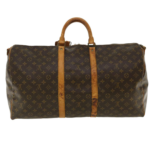 LOUIS VUITTON Monogram Keepall Bandouliere 55 Boston Bag M41414 LV bs2116