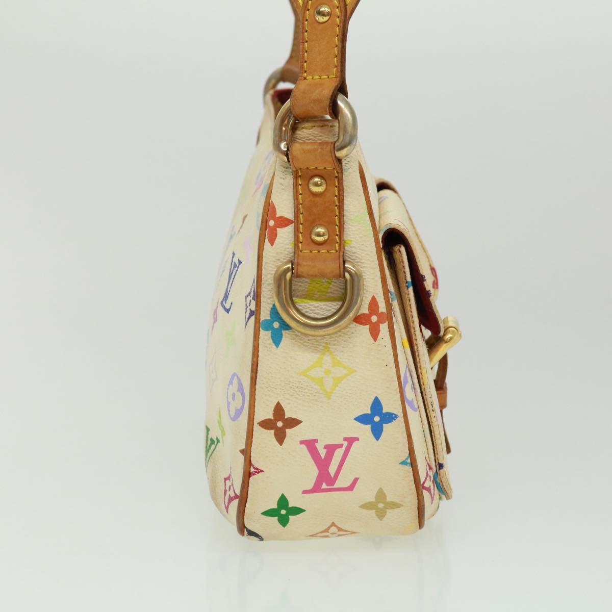 LOUIS VUITTON Monogram Multicolor LodgePM Shoulder Bag White M40053 bs2619