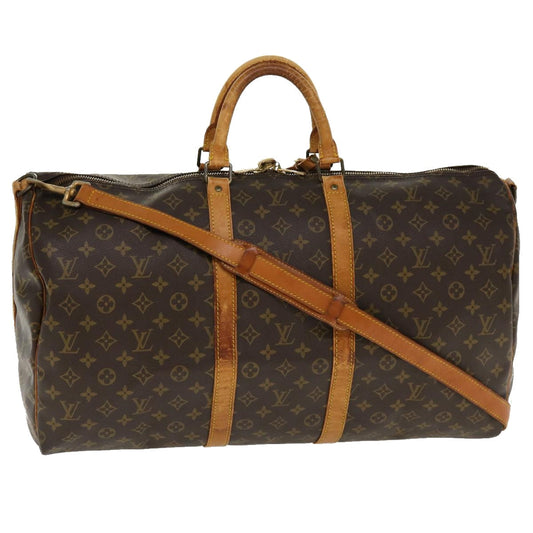 LOUIS VUITTON Monogram Keepall Bandouliere 55 Boston Bag M41414 LV bs3098