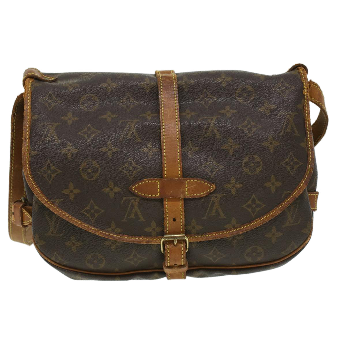 LOUIS VUITTON Monogram Saumur 30 Shoulder Bag M42256 LV bs3424