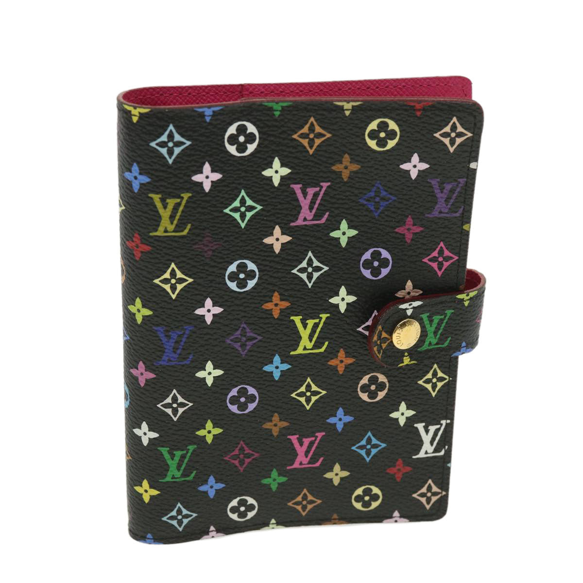 LOUIS VUITTON Multicolor Agenda PM Day Planner Cover Noir R20895 LV bs3800