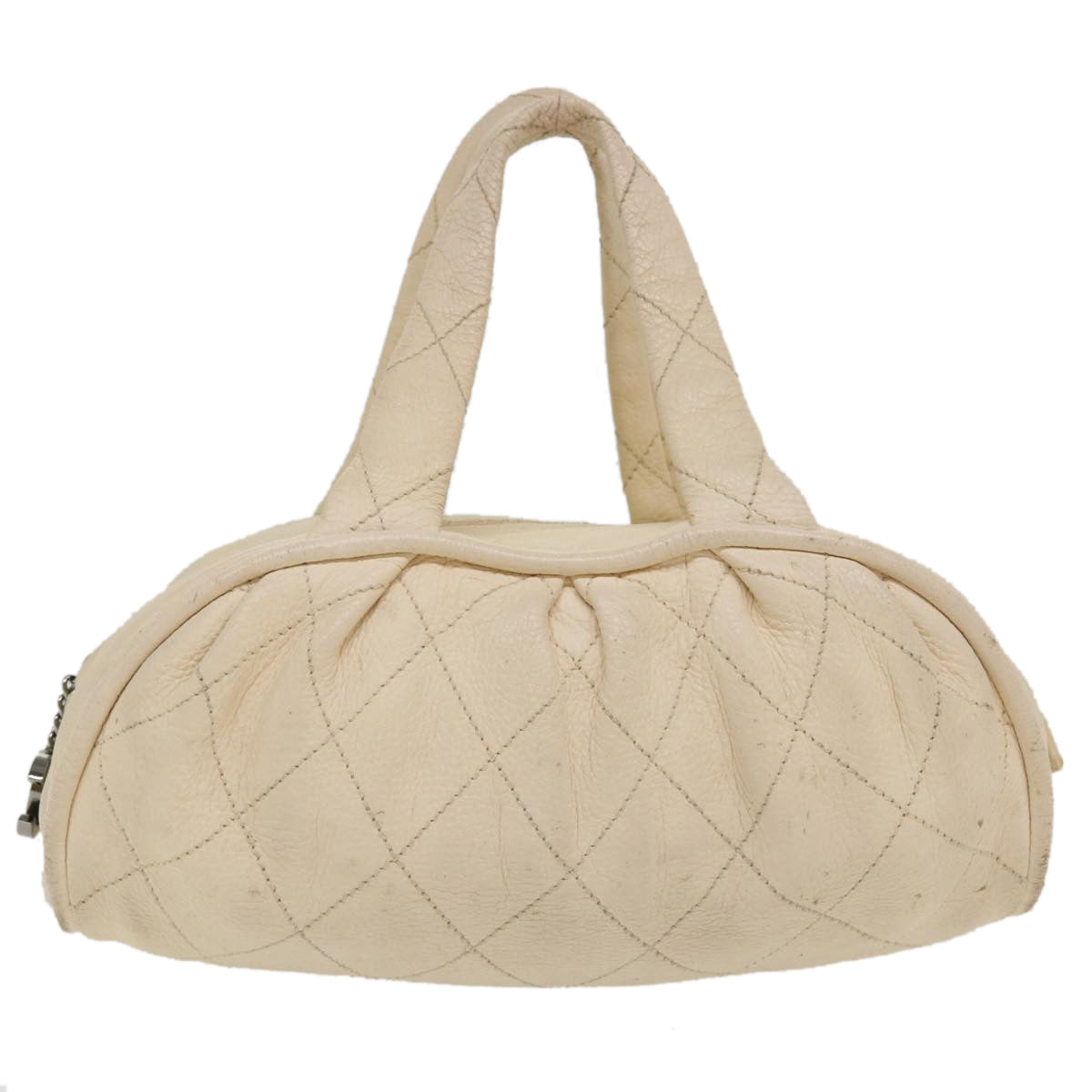 Luxury Chanel Hand Bag Caviar Skin White CC  bs4111