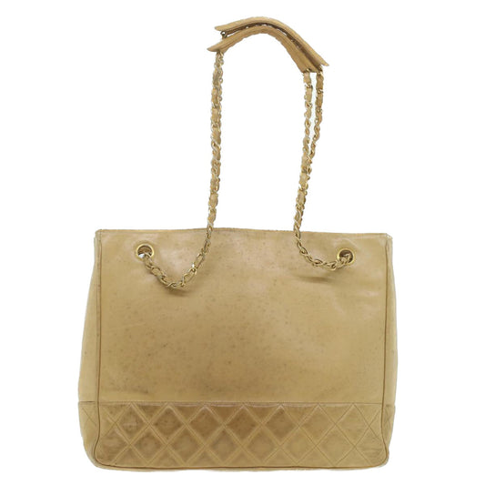 Luxury Chanel Chain Shoulder Bag Lamb Skin Beige CC  bs4112