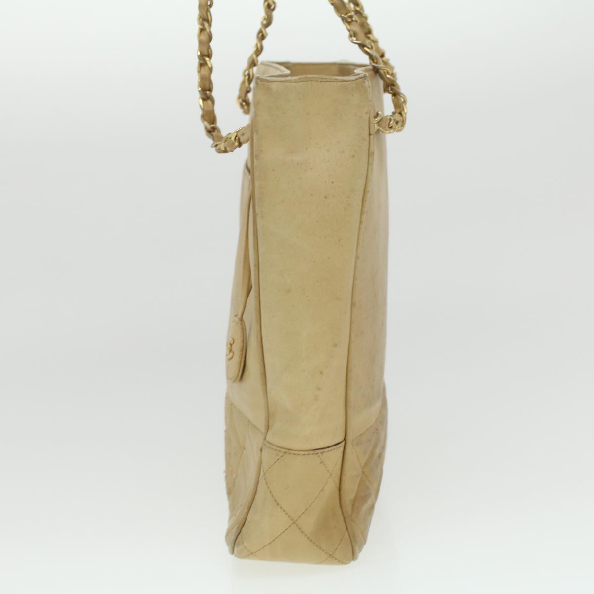 Luxury Chanel Chain Shoulder Bag Lamb Skin Beige CC  bs4112