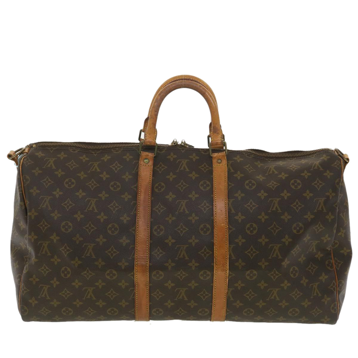LOUIS VUITTON Monogram Keepall Bandouliere 55 Boston Bag M41414 LV bs4273