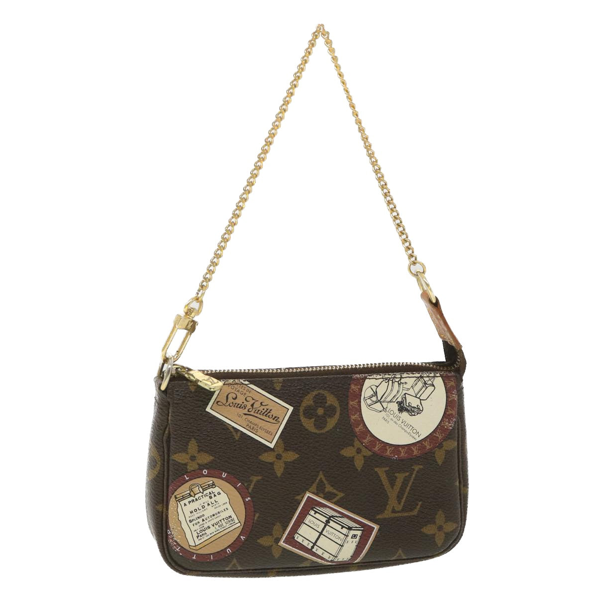 LOUIS VUITTON Monogram patch Mini Pochette Accessoires Pouch M95804 bs4426