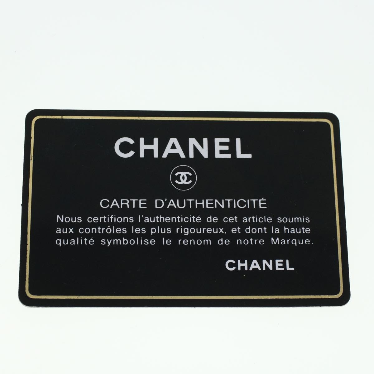 CHANEL Clutch Bag Nylon Black CC Auth bs5031
