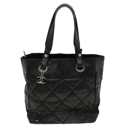 Luxury Chanel Shoulder Bag Coated Canvas Black CC  bs5228