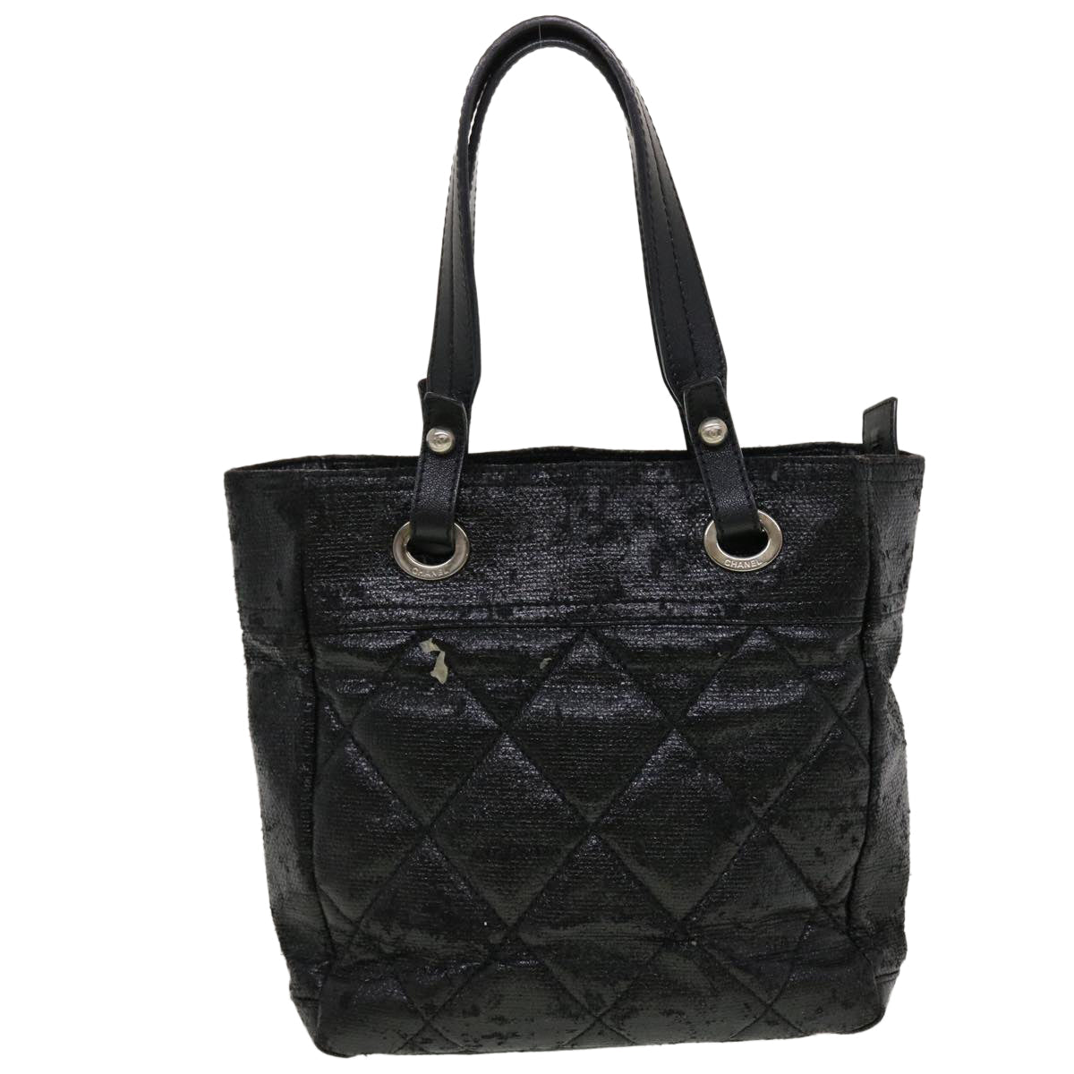 Luxury Chanel Shoulder Bag Coated Canvas Black CC  bs5228
