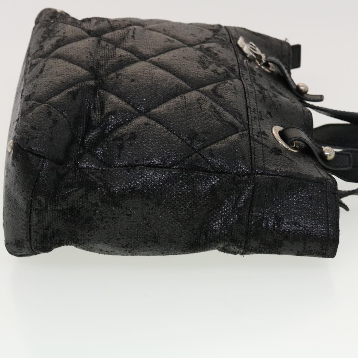 Luxury Chanel Shoulder Bag Coated Canvas Black CC  bs5228