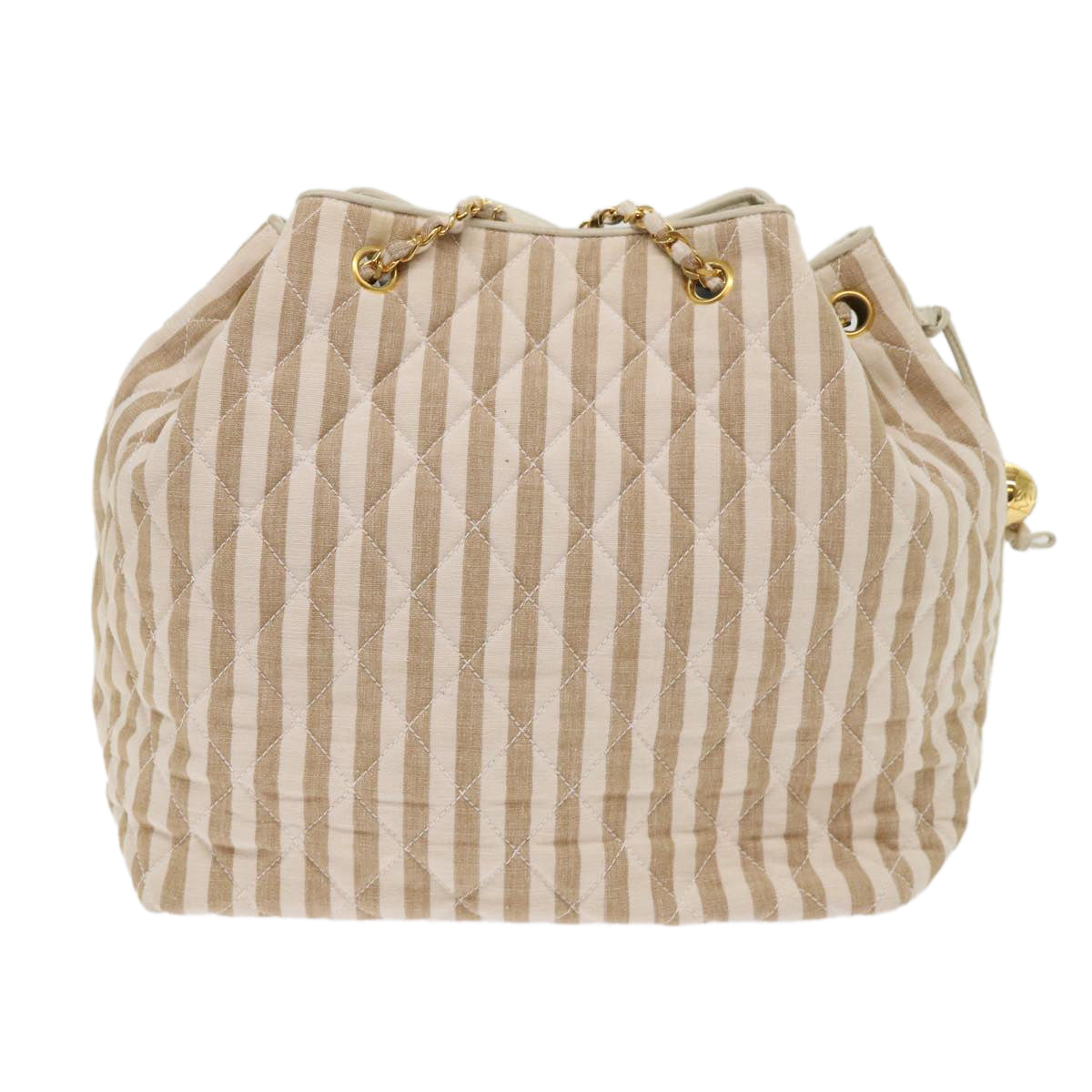 Luxury Chanel Chain Shoulder Bag Canvas Brown CC  bs6720