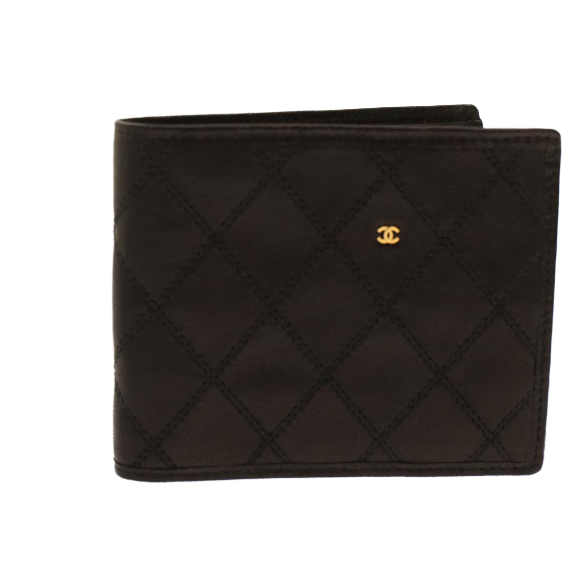 Luxury Chanel Bicolole Wallet Leather Black CC  bs6820
