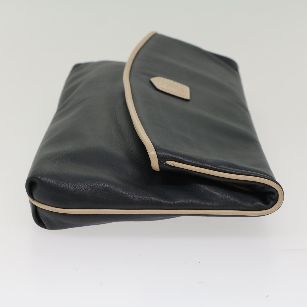 Luxury CELINE Clutch Bag Leather Navy  6874
