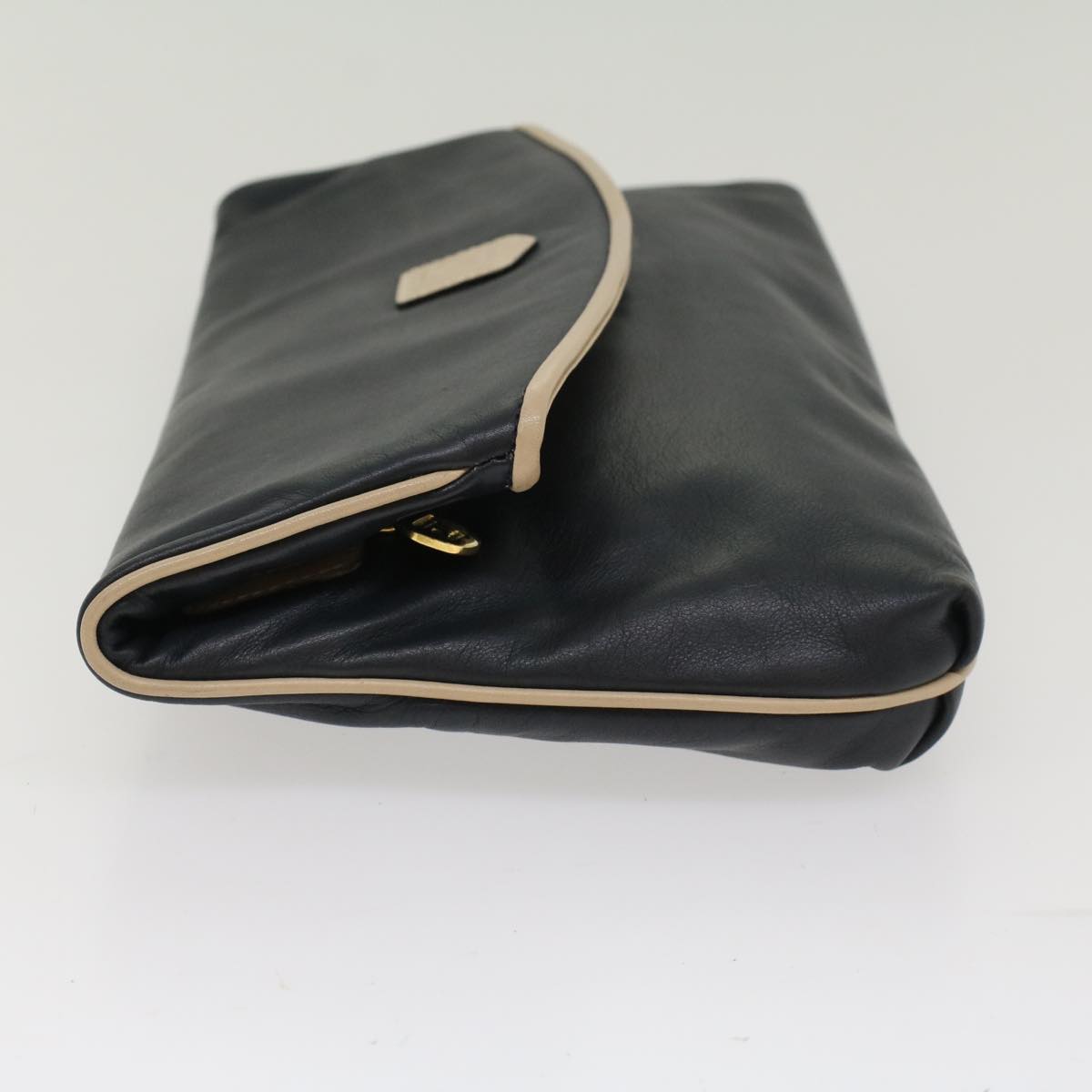 Luxury CELINE Clutch Bag Leather Navy  6874