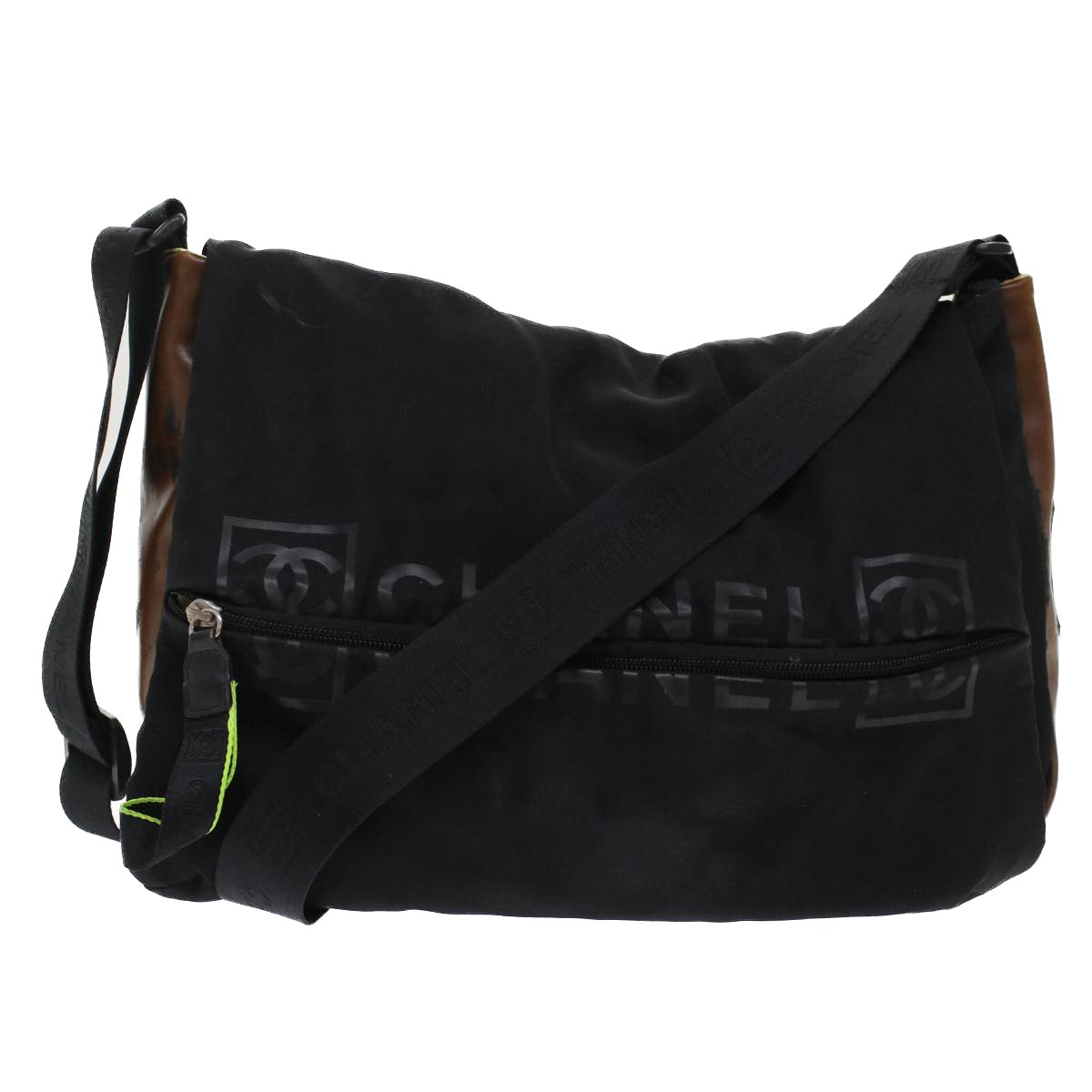 Luxury Chanel Shoulder Bag Nylon Black CC  bs6987