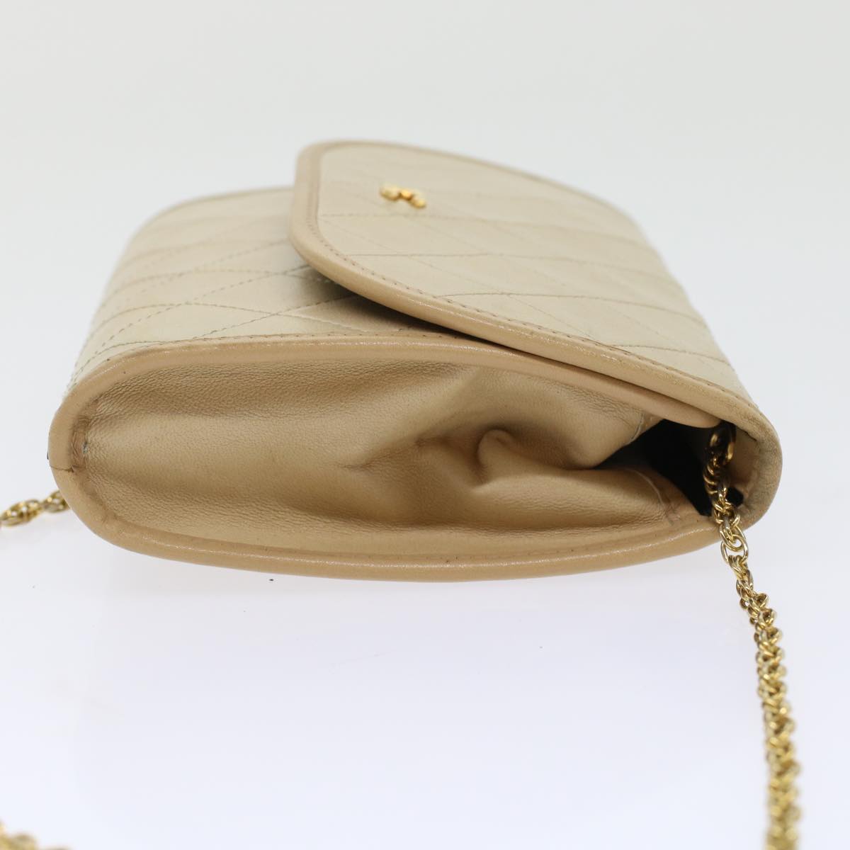 Luxury Chanel Chain Shoulder Bag Lamb Skin Beige CC  bs7081