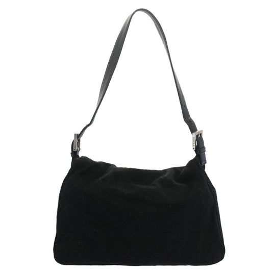 Luxury FendiMamma Baguette Shoulder Bag Nylon Black 2355 26325 009bs7910