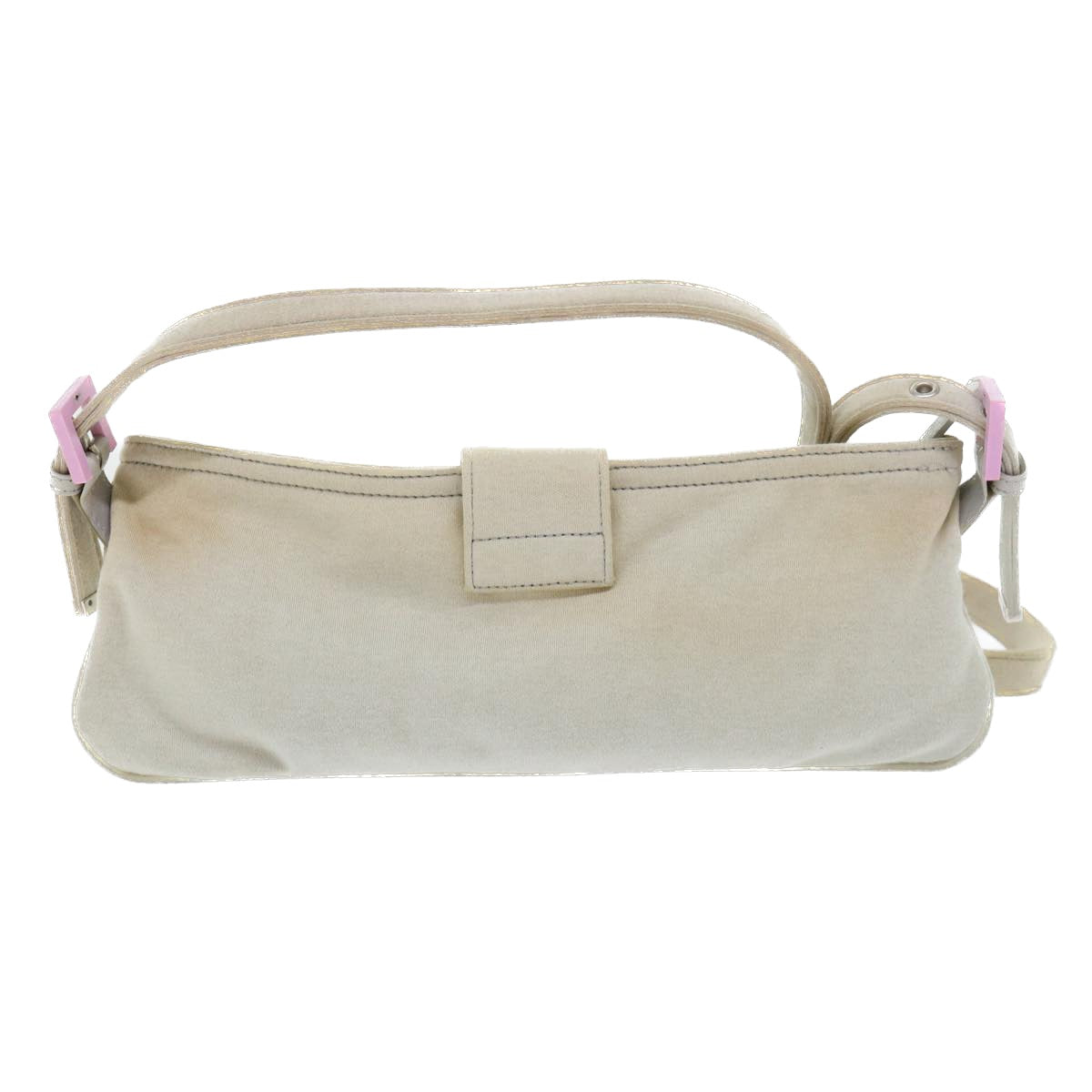 Luxury FendiMamma Baguette Shoulder Bag cotton Beige Pinkbs7965
