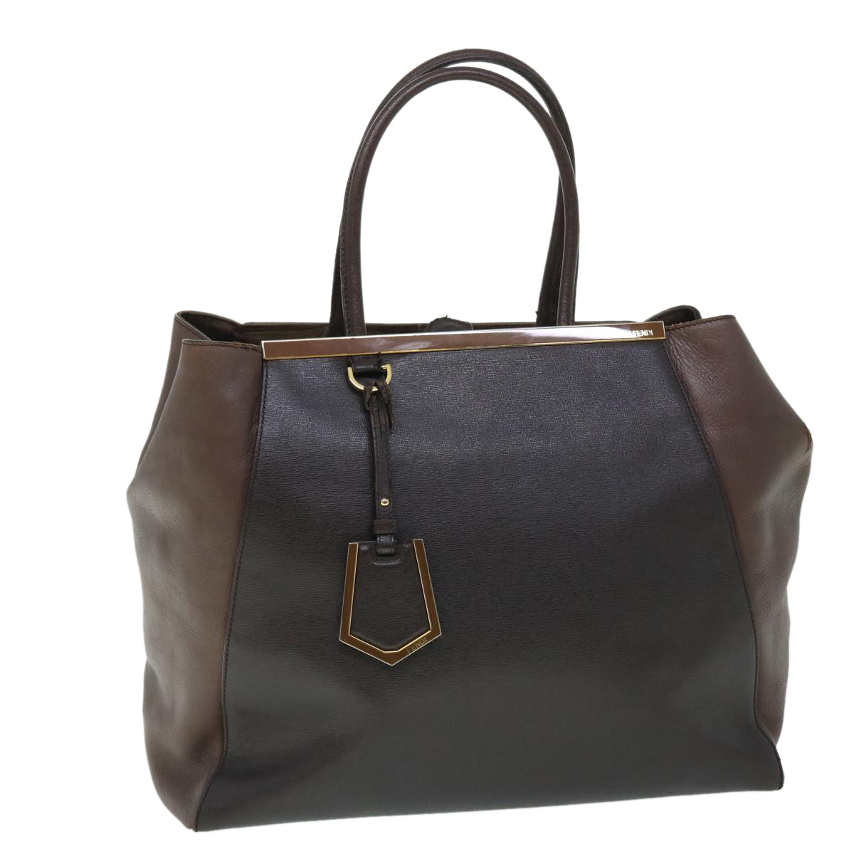 Luxury FendiHand Bag Leather PVC Leather Brownbs8008