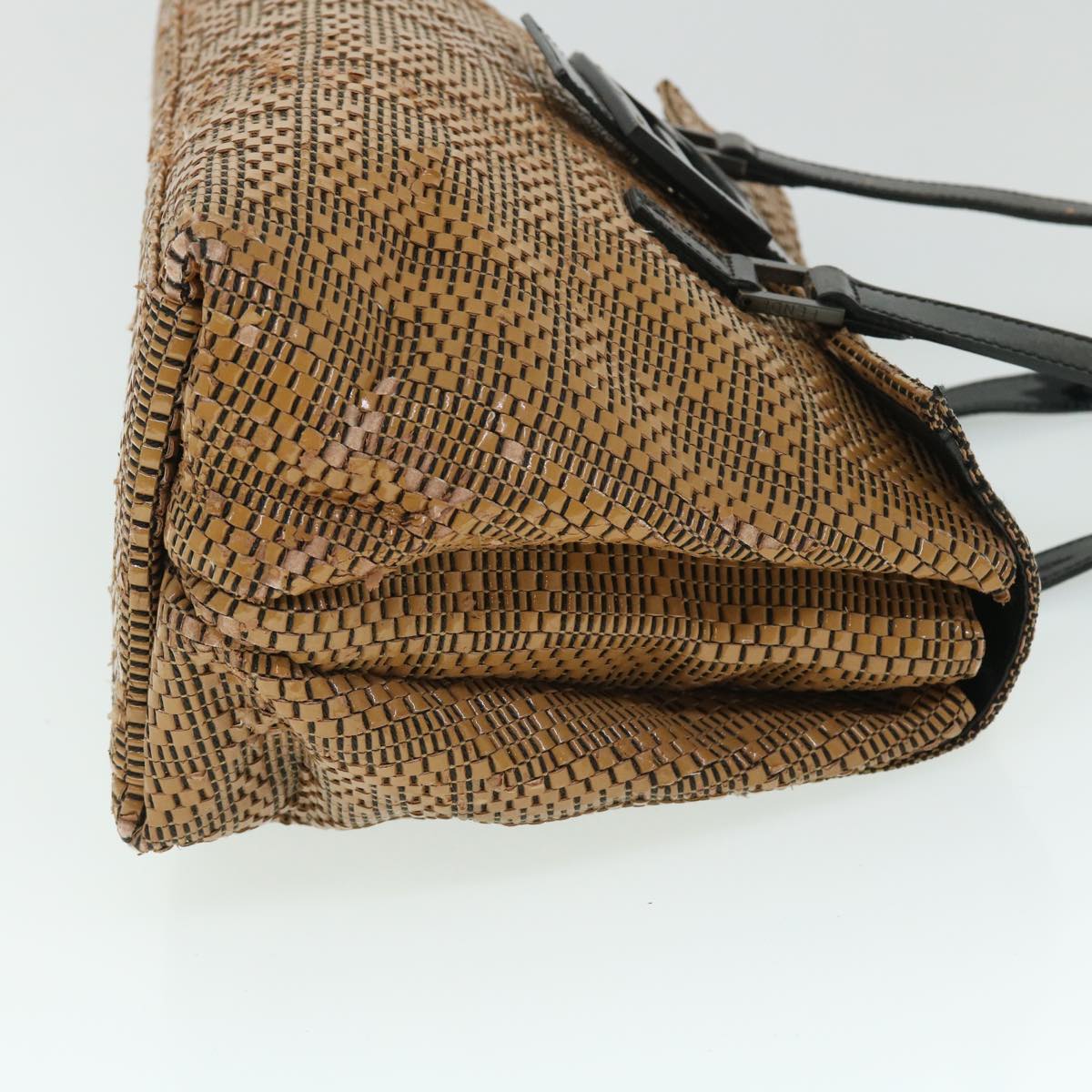 Luxury FendiMamma Baguette Shoulder Bag Canvas Brownbs8010