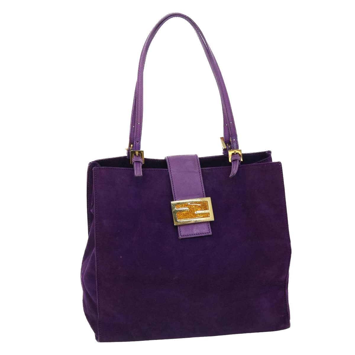 Luxury FendiShoulder Bag Suede Purplebs8035