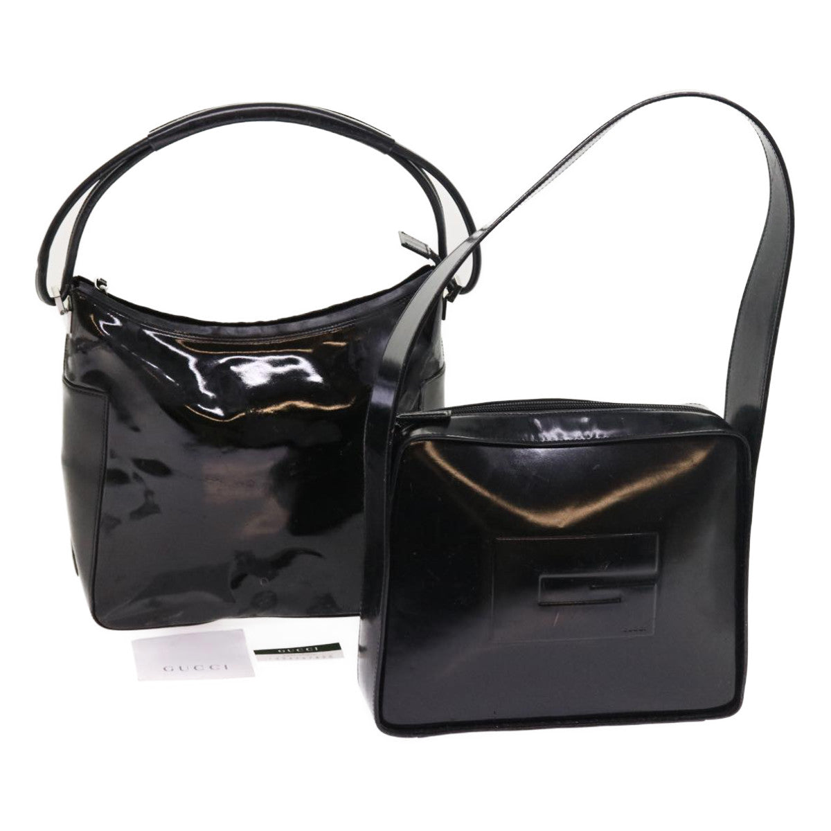 Luxury Gucci Shoulder Bag Leather 2Set Black  bs8084