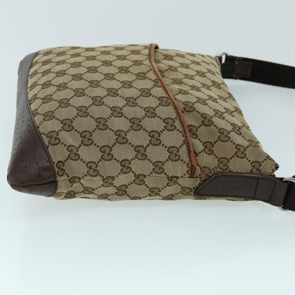 Luxury Gucci GG Canvas Shoulder Bag Beige Brown 145872 123  bs8422