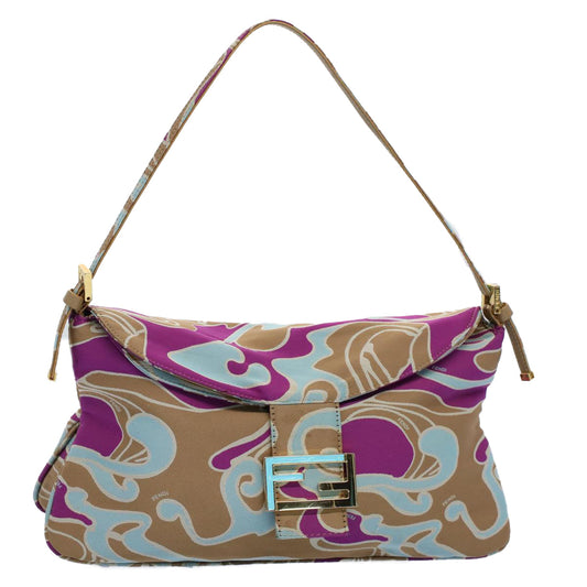 Luxury FendiMamma Baguette Shoulder Bag Canvas Multicolor 2305 26796 018bs8434
