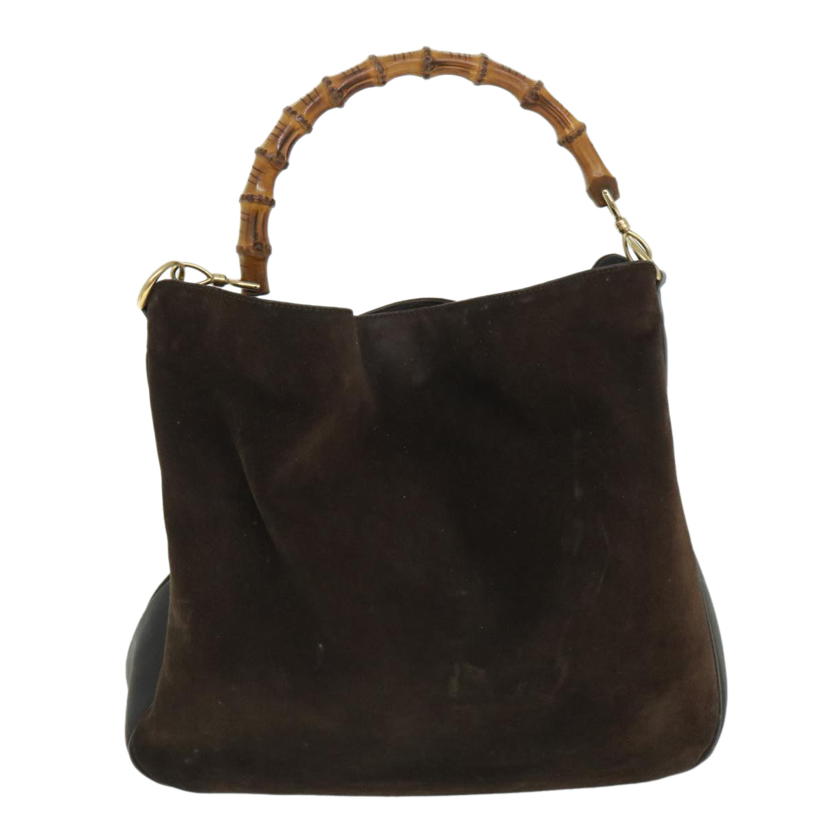 Luxury Gucci Bamboo Shoulder Bag Leather 2way Brown 001 3444 1577  bs8481