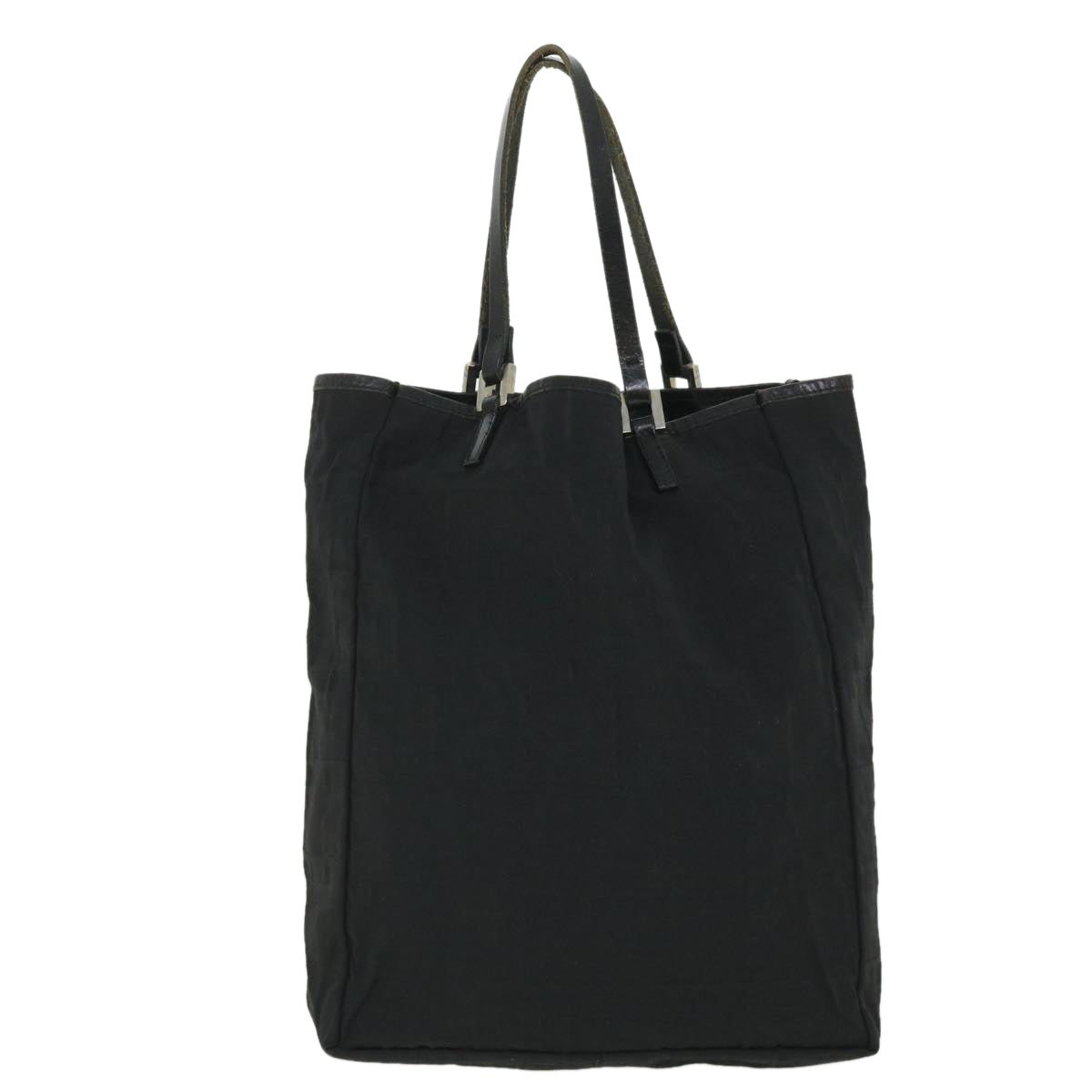Luxury FendiZucca Canvas Tote Bag Blackbs8537