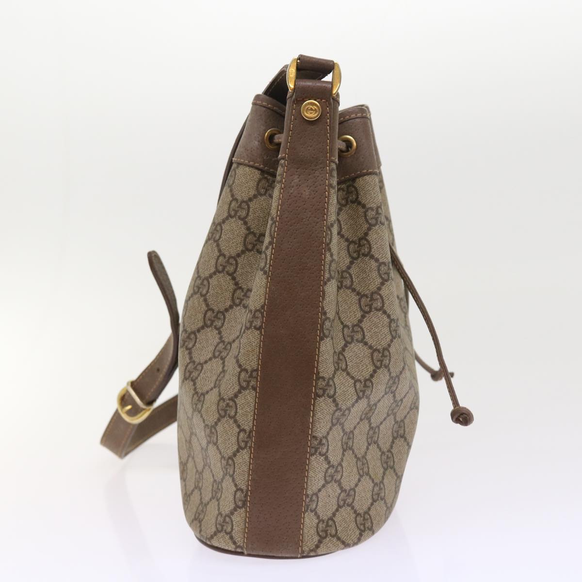 Luxury Gucci GG Canvas Shoulder Bag PVC Leather Beige 001 115 6179 4023  bs8584