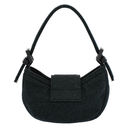 Luxury FendiMini Mamma Baguette Pouch Cotton Graybs8606