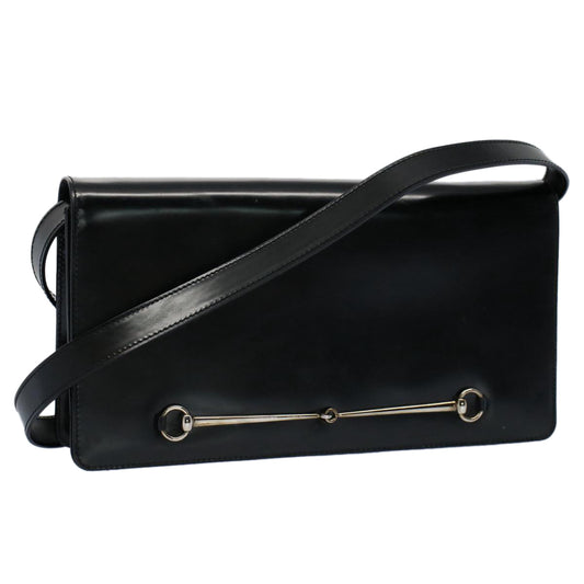 Luxury Gucci Shoulder Bag Leather Black 007 1013 0272  bs8632