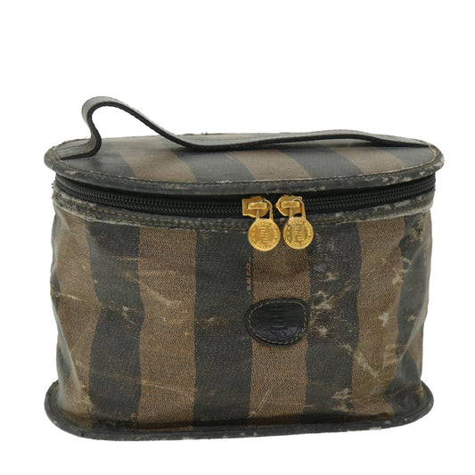 Luxury FendiPecan Canvas Vanity Cosmetic Pouch Black Brownbs8733