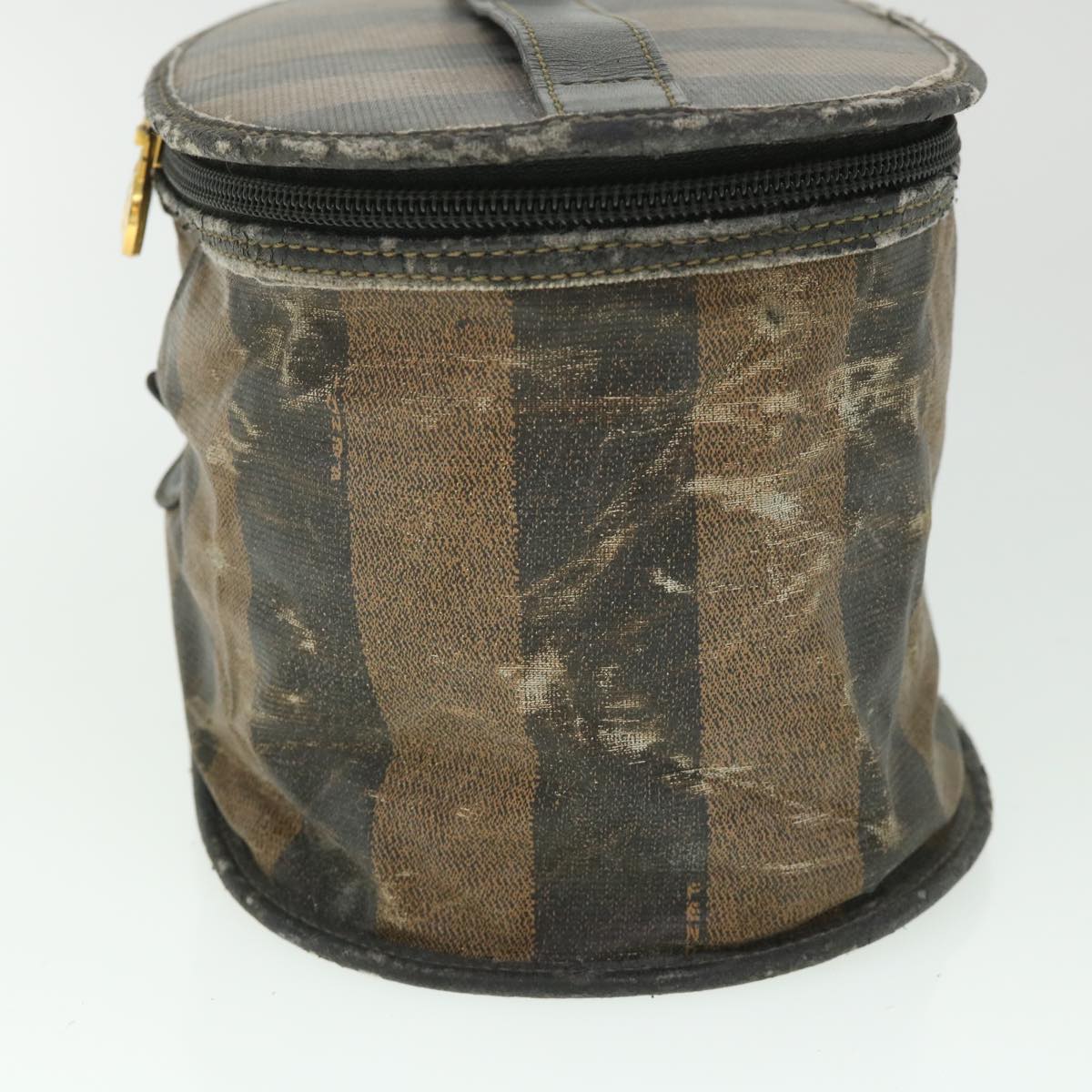 Luxury FendiPecan Canvas Vanity Cosmetic Pouch Black Brownbs8733