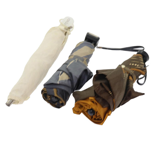 Luxury FendiZucchino Canvas Folding Umbrella Nylon 3Set Brown Beigebs8876