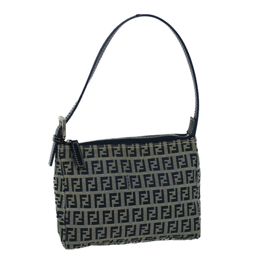 Luxury FendiZucchino Canvas Shoulder Bag Navybs9131