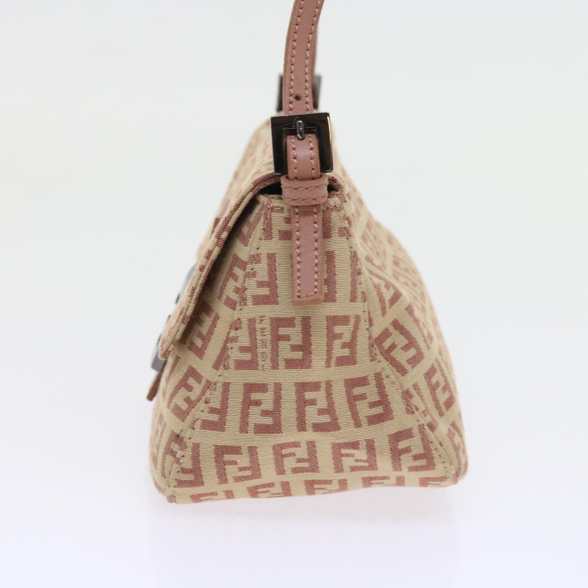 Luxury FendiZucchino Canvas Mamma Baguette Shoulder Bag Pinkbs9221