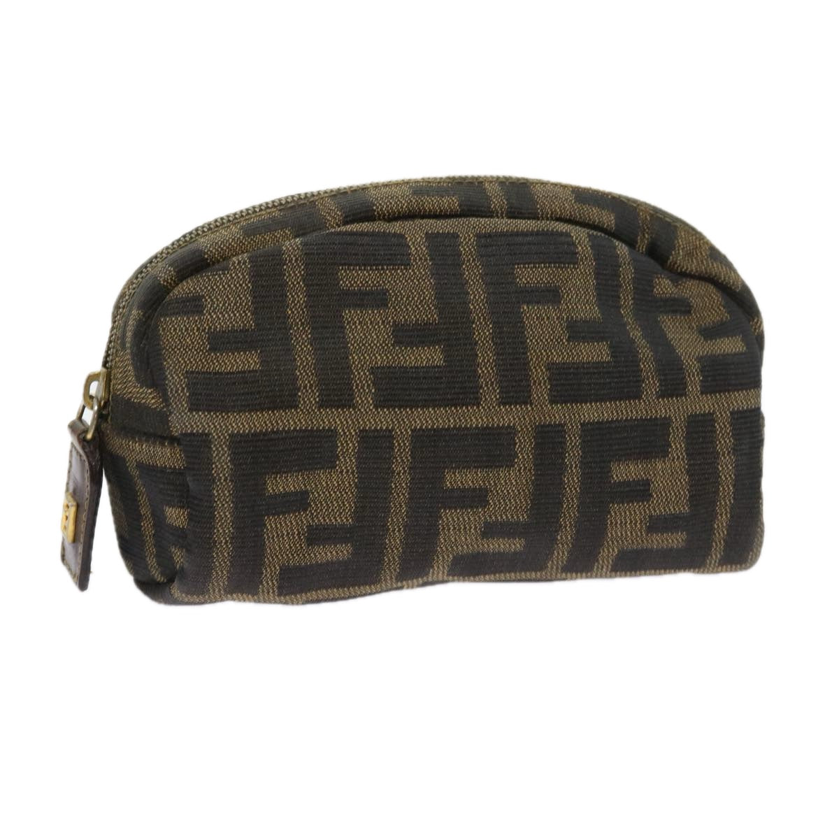 Luxury FendiZucca Canvas Pouch Black Brownbs9279
