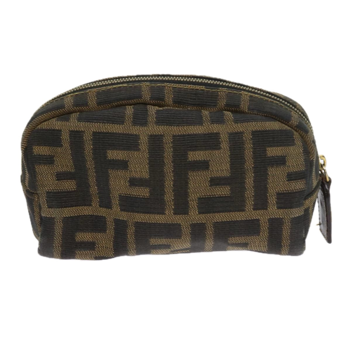 Luxury FendiZucca Canvas Pouch Black Brownbs9279