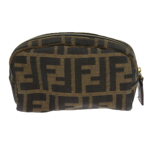 Luxury FendiZucca Canvas Pouch Black Brownbs9279