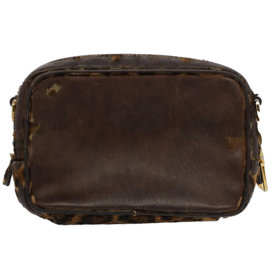 Luxury FendiShoulder Pouch Harako leather Brownbs9762