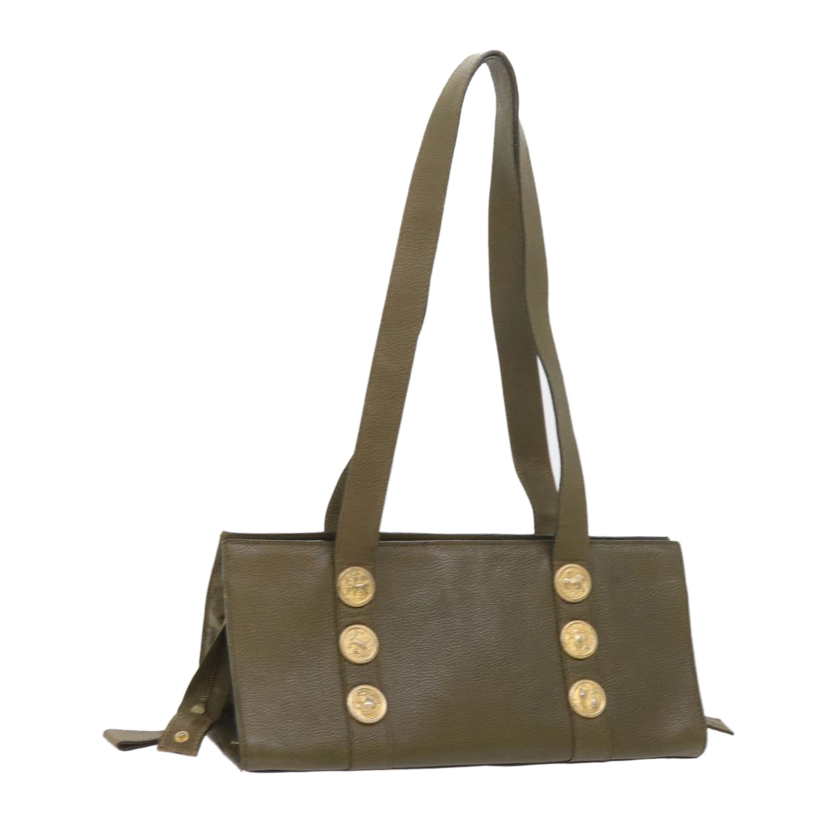 Luxury FendiShoulder Bag Leather Khakibs9818