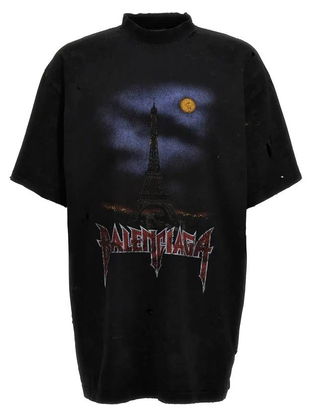 Luxury Balenciaga Oversized Short Sleeve T-Shirt Washed Black