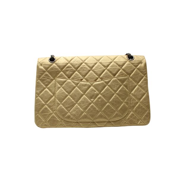 Luxury Chanel Light Gold Reissue 2.55 Classic Maxi 227 Double Flap Bag
