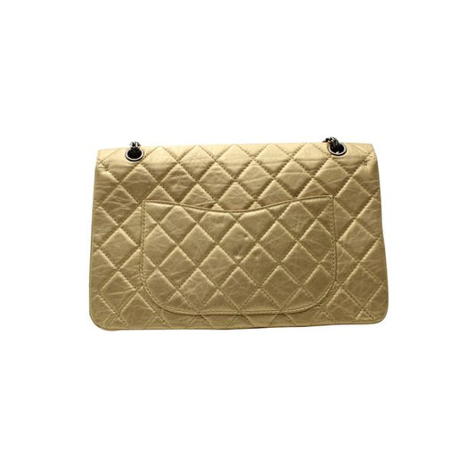Luxury Chanel Light Gold Reissue 2.55 Classic Maxi 227 Double Flap Bag