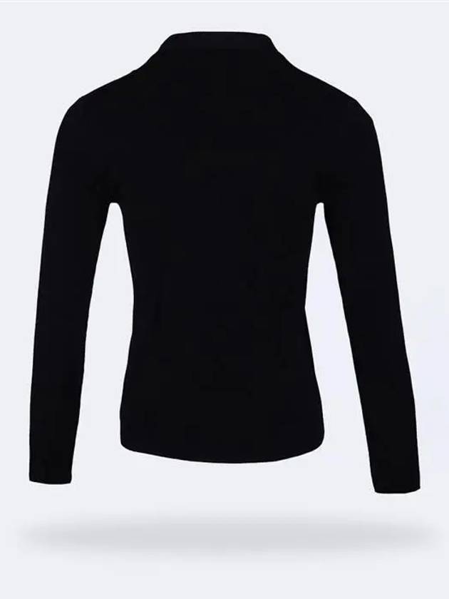 Luxury Balenciaga WoMen's Neck Logo Crew Neck Knit Top Black