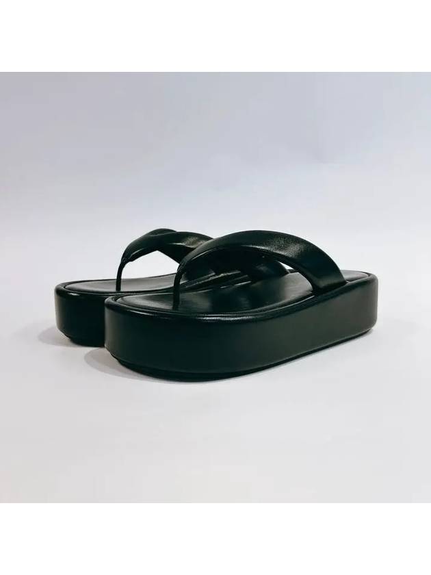 Luxury Balenciaga Women's Rise Thong Flip Flops Black