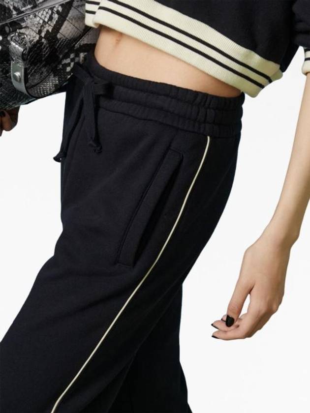 Luxury Gucci Trending 2025 Cotton Jersey Track Pants Black